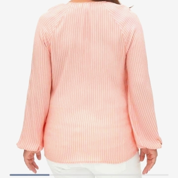 Maternity Stripped Keyhole Longsleeve Viscose Top Size M - Picture 7 of 11